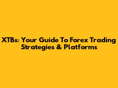 XTBs: Your Guide To Forex Trading Strategies & Platforms